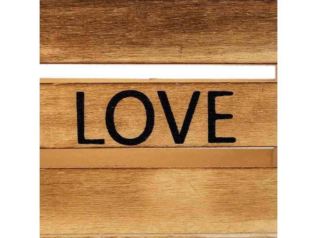 Cajon de madera marrón 18x12x10h cm