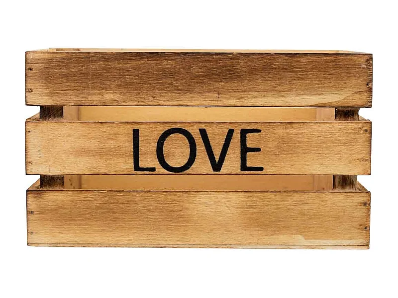 Cajon de madera marrón 18x12x10h cm