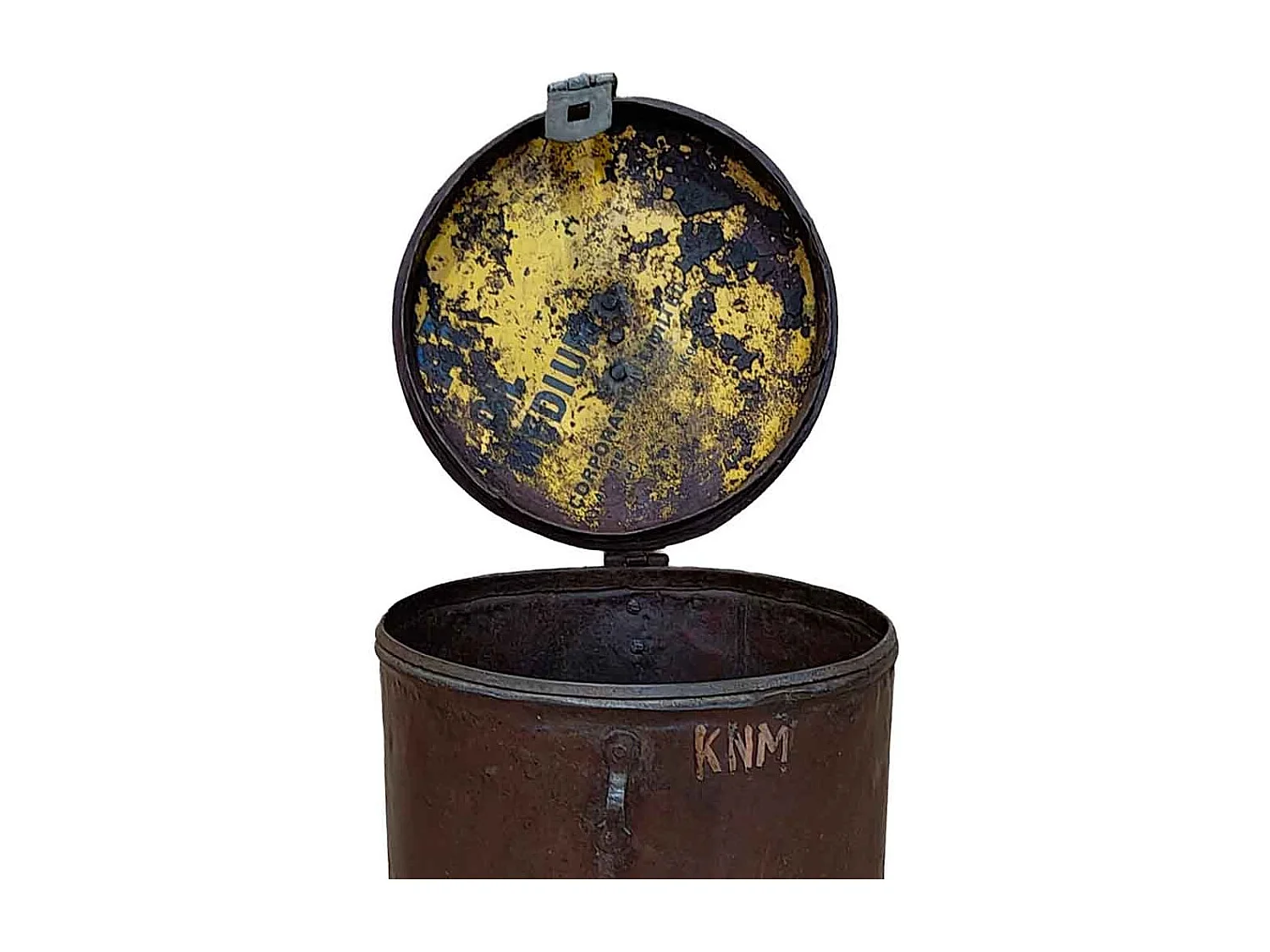 Malle en métal fabriquée à la main 29x29x41h cm