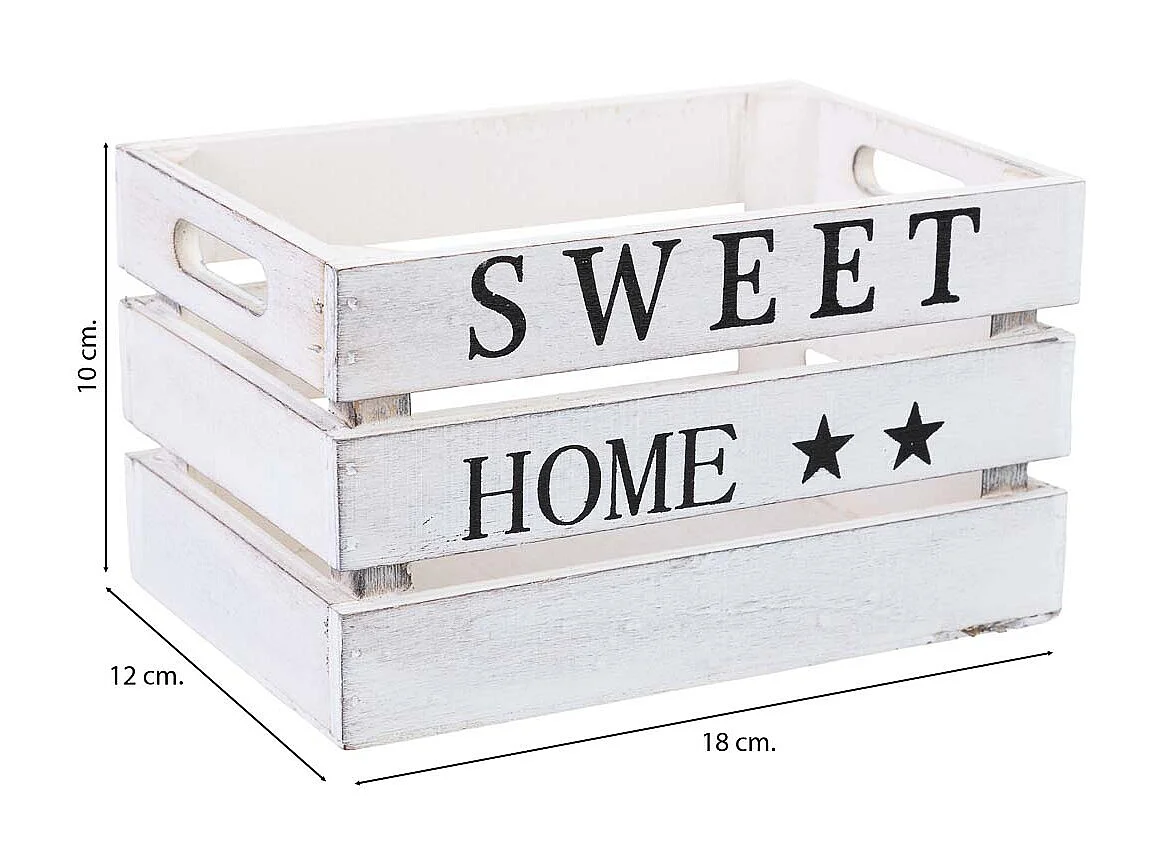 Tiroir en bois blanc 18 x 12 x 10 cm hauteur