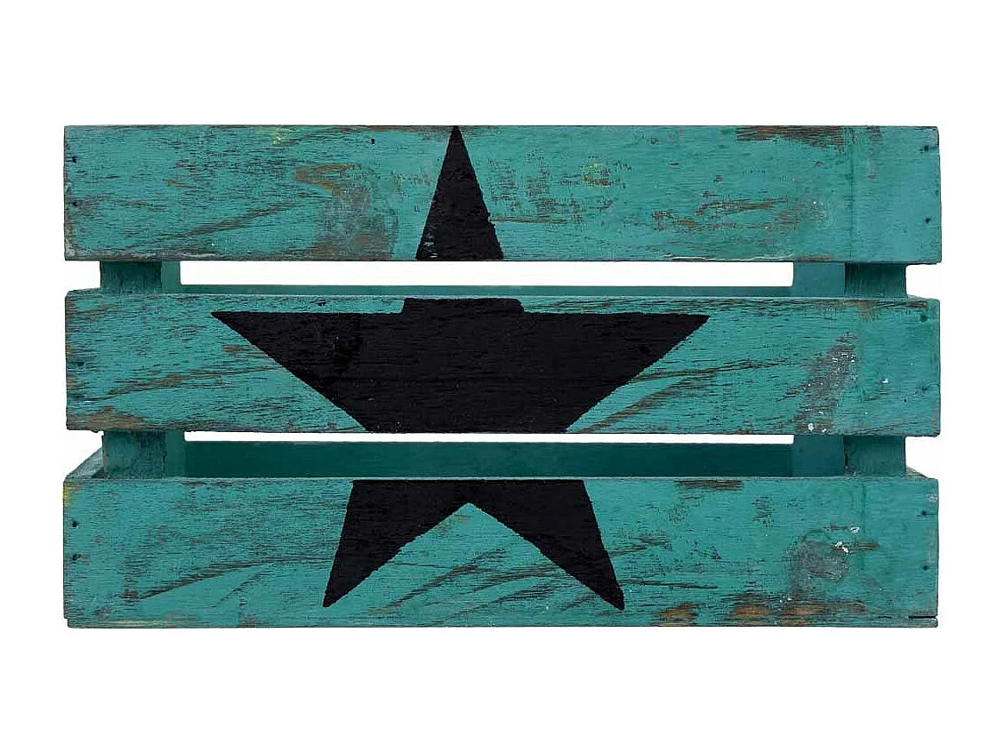 Tiroir en bois bleu 18 x 12 x 10 cm hauteur