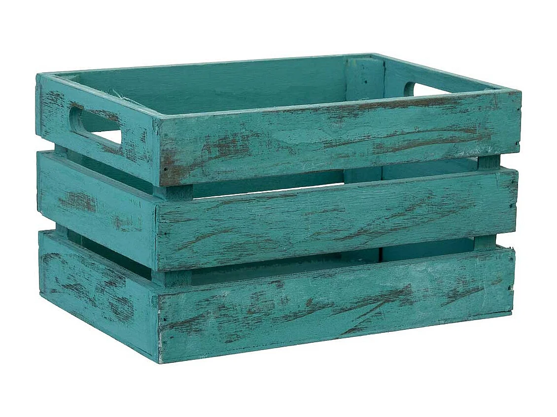 Tiroir en bois bleu 18 x 12 x 10 cm hauteur