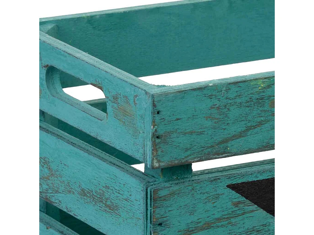 Tiroir en bois bleu 18 x 12 x 10 cm hauteur