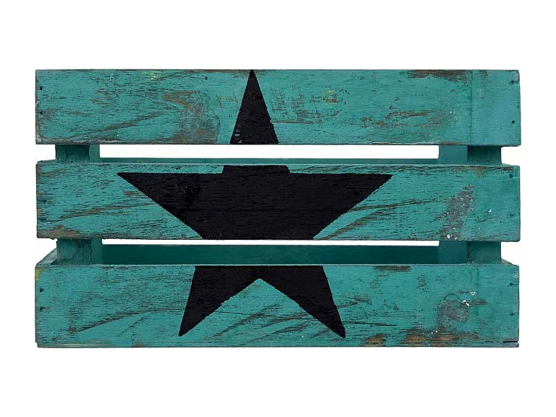 Tiroir en bois bleu 18 x 12 x 10 cm hauteur