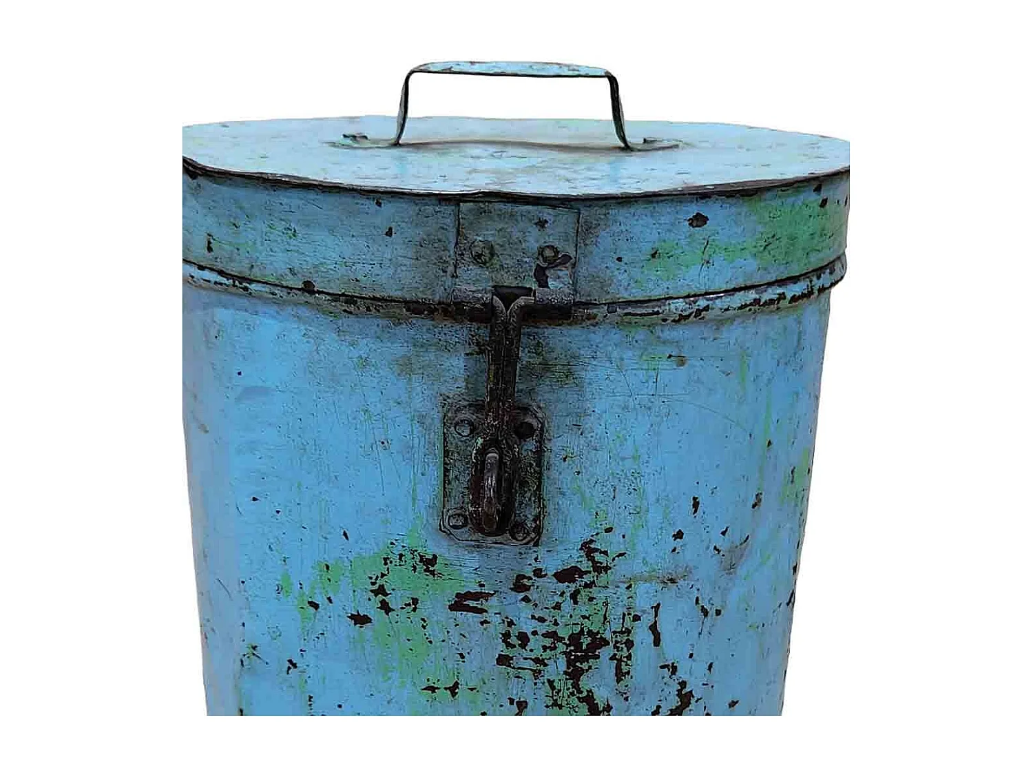 Malle en métal fabriquée à la main 29x29x41h cm