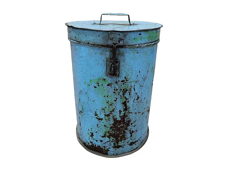 Malle en métal fabriquée à la main 29x29x41h cm