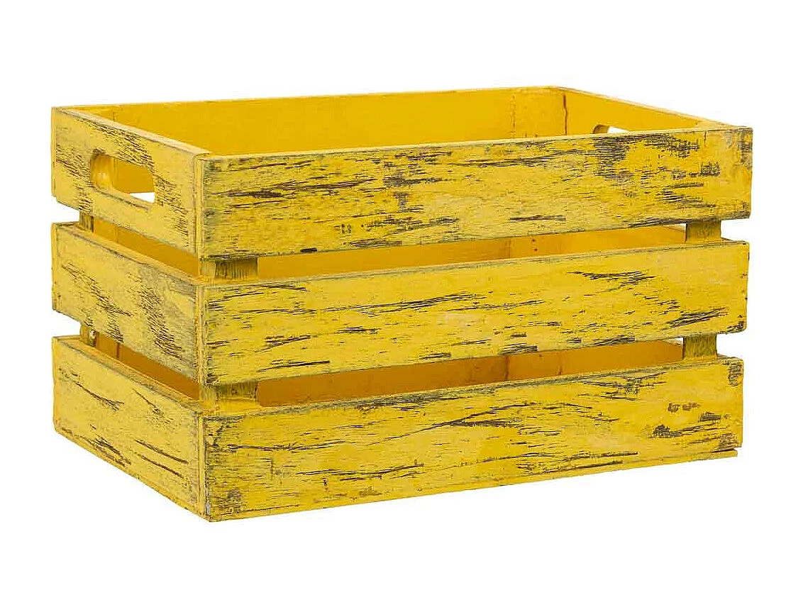 Cajon de madera naranja 18x12x10h cm