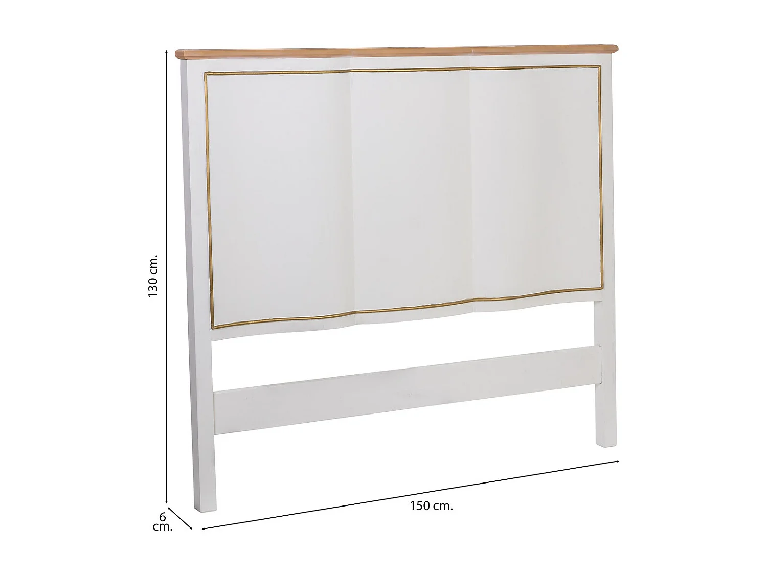 Tête de lit en bois 150x6x130 cm