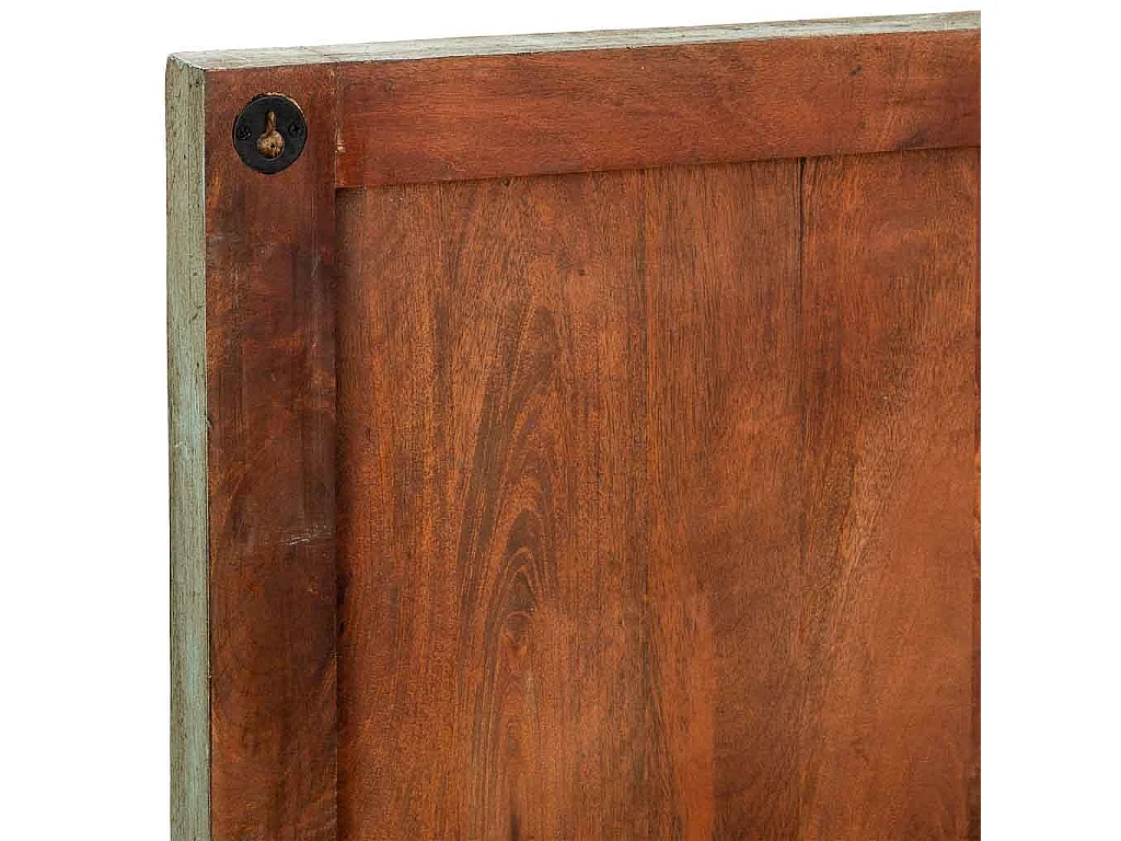 Tête de lit bleue en bois faite main 160x3x120 cm