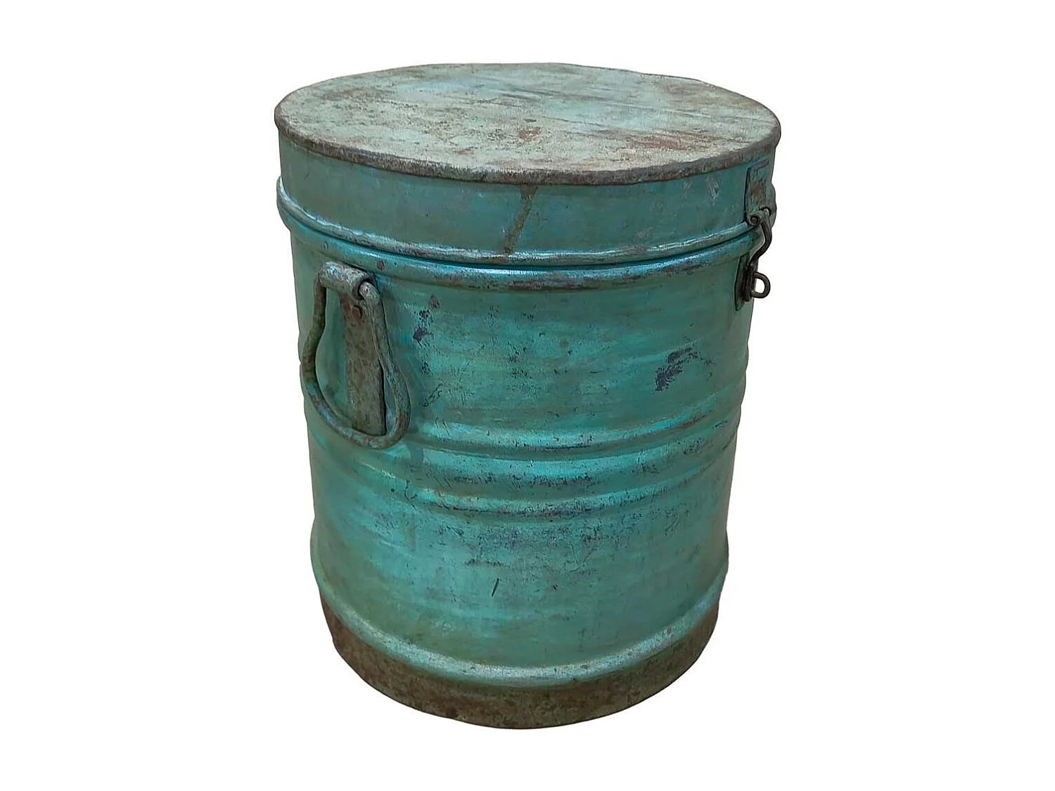 Malle en métal fabriquée à la main 29x29x41h cm