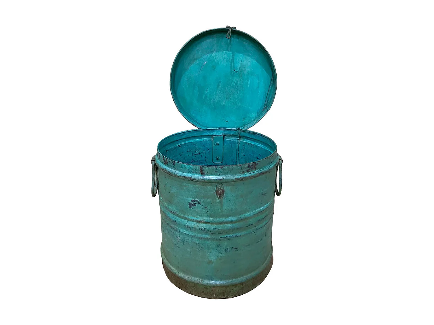 Malle en métal fabriquée à la main 29x29x41h cm