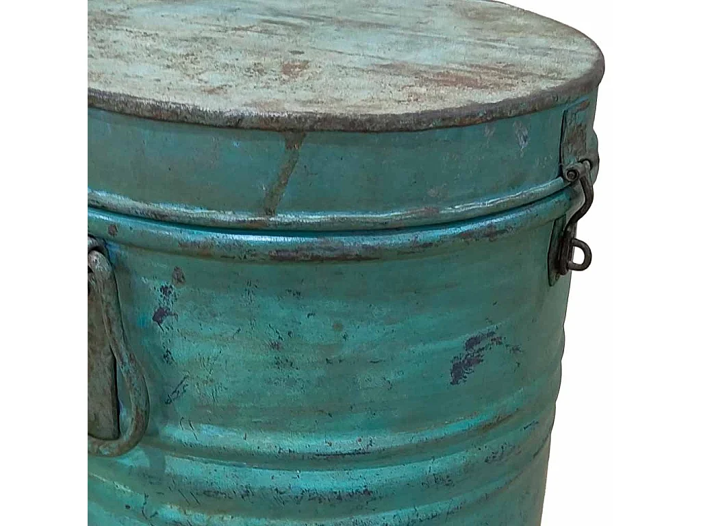 Malle en métal fabriquée à la main 29x29x41h cm