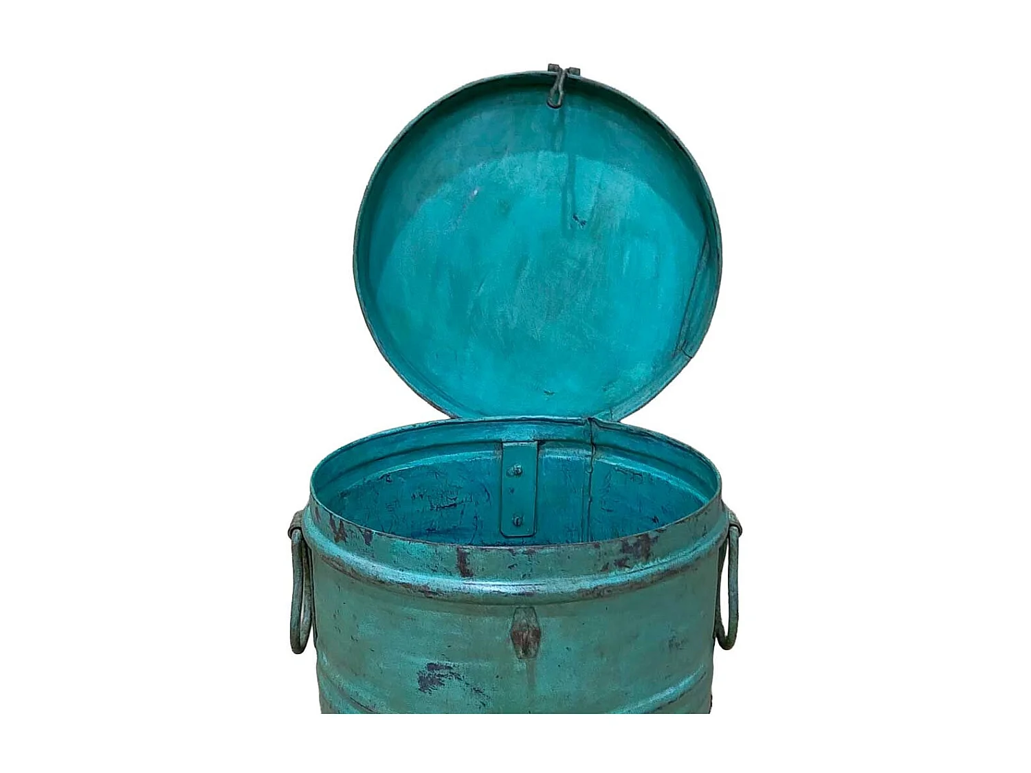 Malle en métal fabriquée à la main 29x29x41h cm