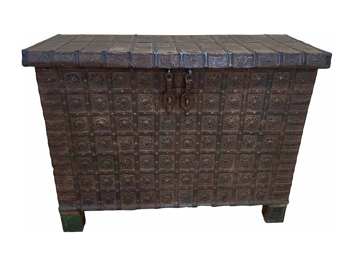 Coffre en bois fait main 139 x 44 x 94 cm (hauteur)