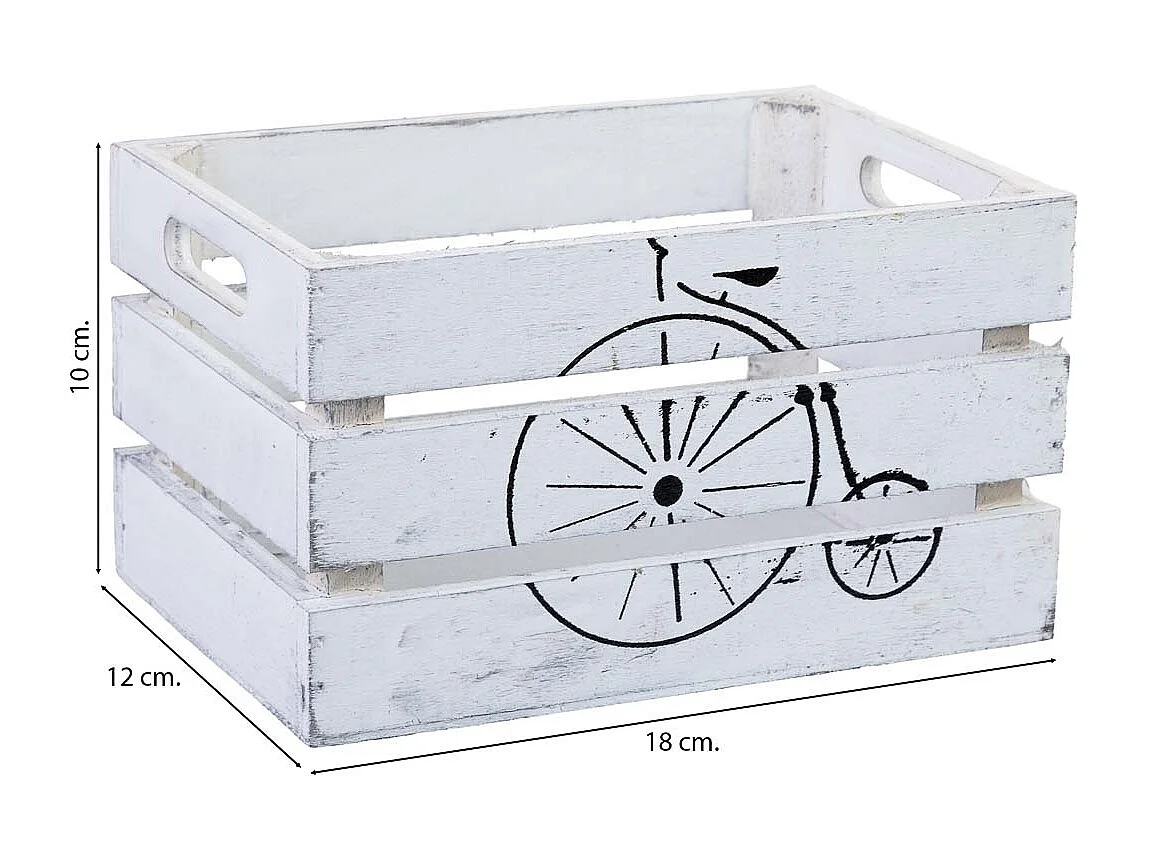 Tiroir en bois blanc 18 x 12 x 10 cm hauteur