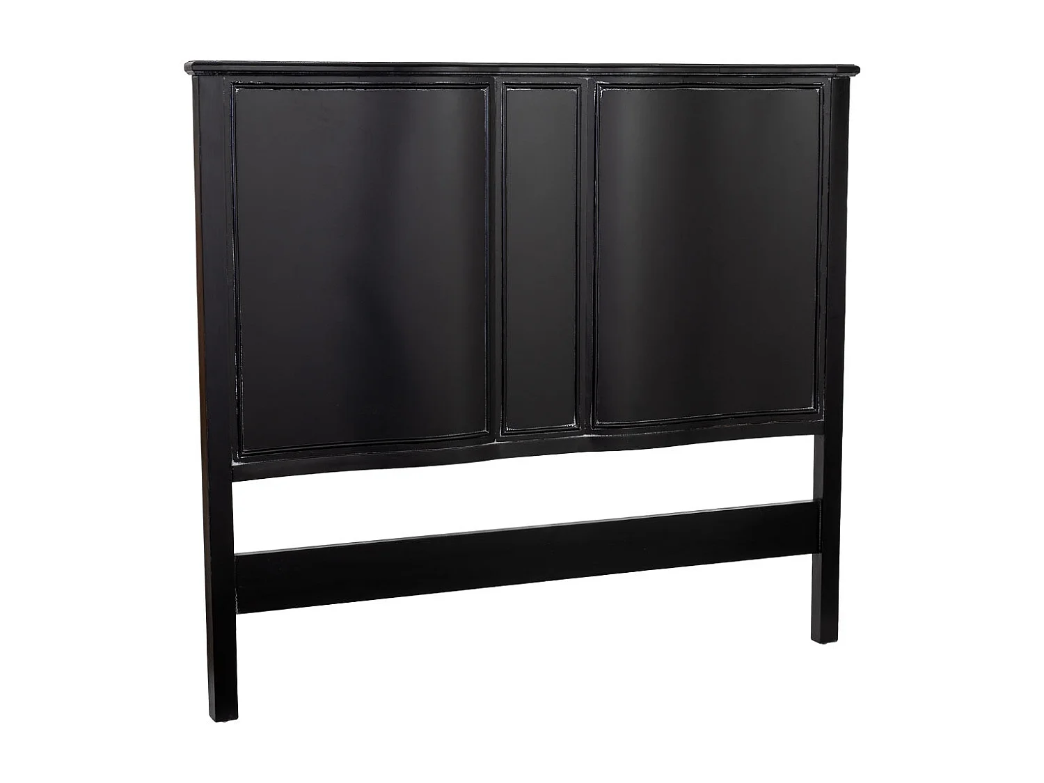 Tête de lit en bois noir, 150x6x130 cm