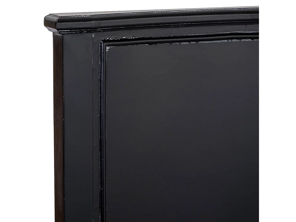Tête de lit en bois noir, 150x6x130 cm