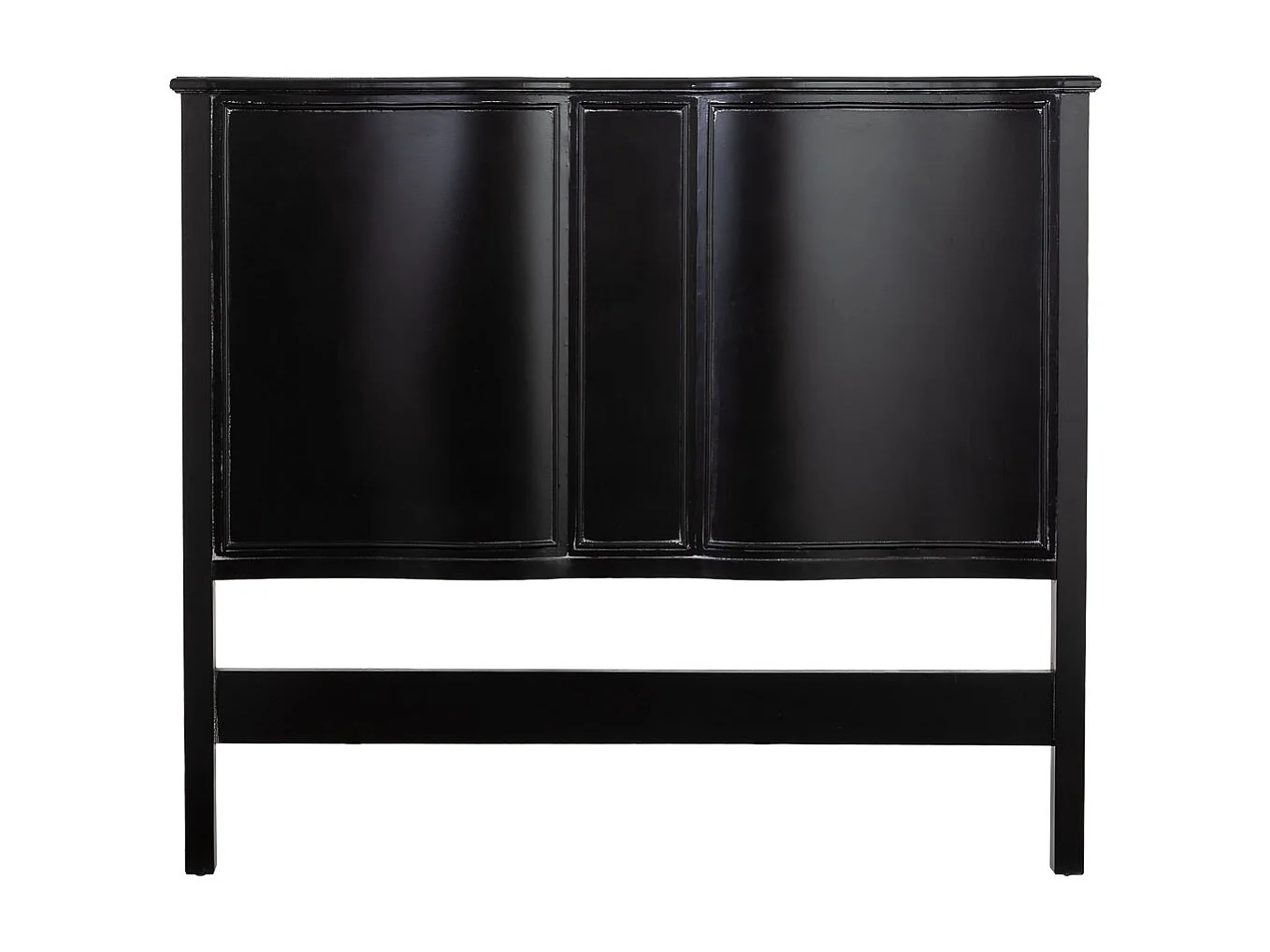 Testiera in legno nero, 150x6x130h cm