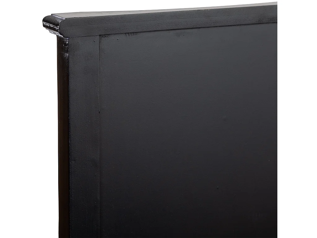 Testiera in legno nero, 150x6x130h cm