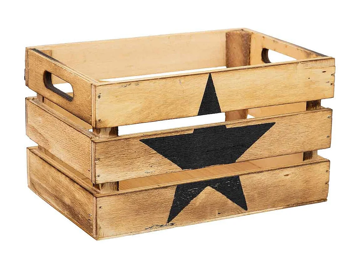 Cajon de madera marrón 18x12x10h cm