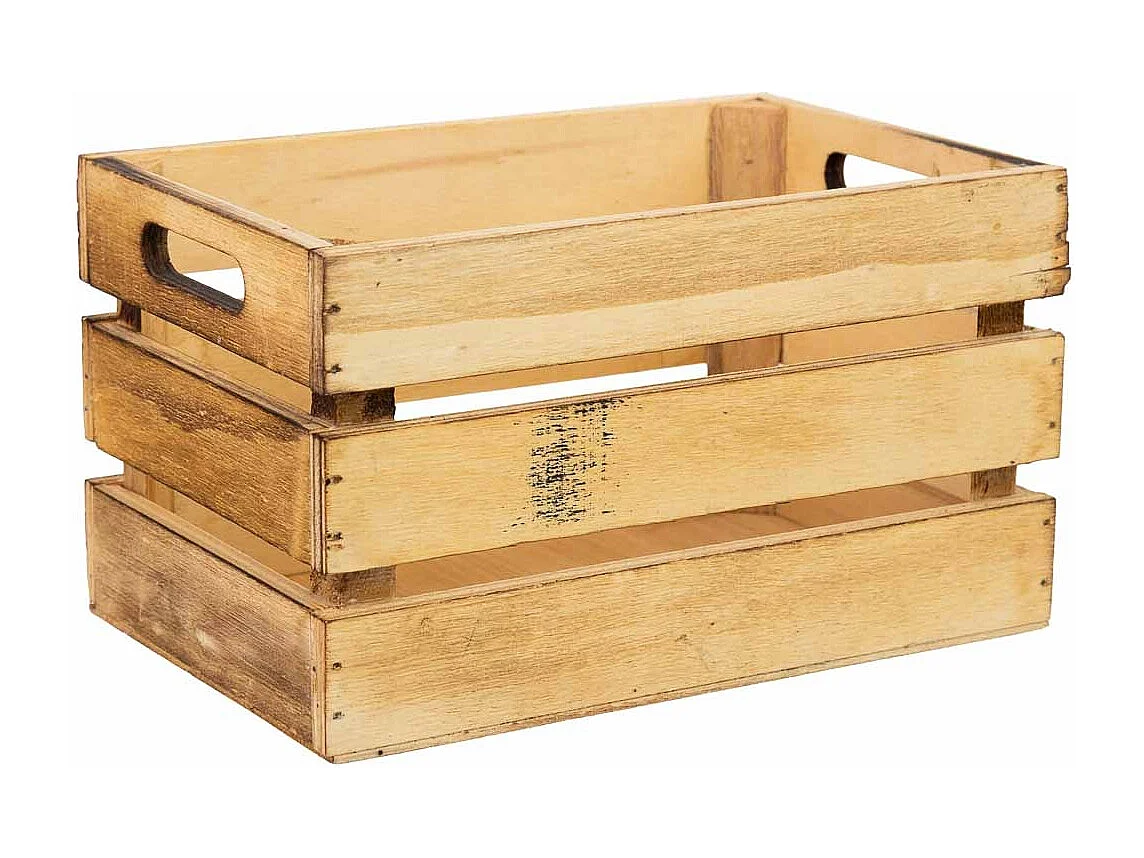 Cajon de madera marrón 18x12x10h cm