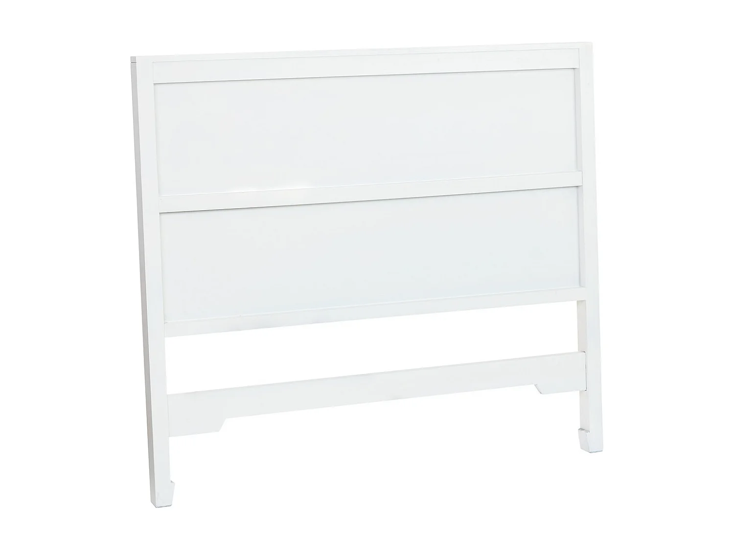 Cabeceira de cama em madeira branca com ripas 150x5x130 cm
