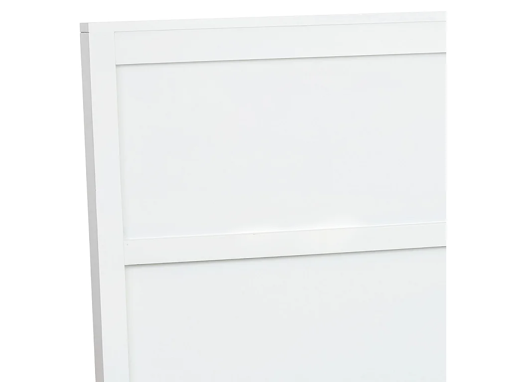 Cabeceira de cama em madeira branca com ripas 150x5x130 cm