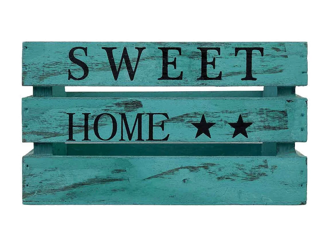 Tiroir en bois bleu 18 x 12 x 10 cm hauteur