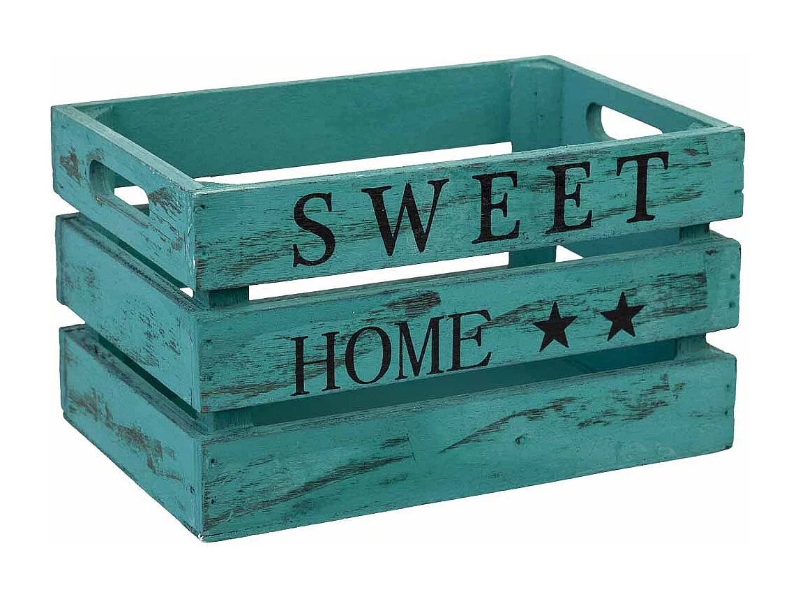 Tiroir en bois bleu 18 x 12 x 10 cm hauteur