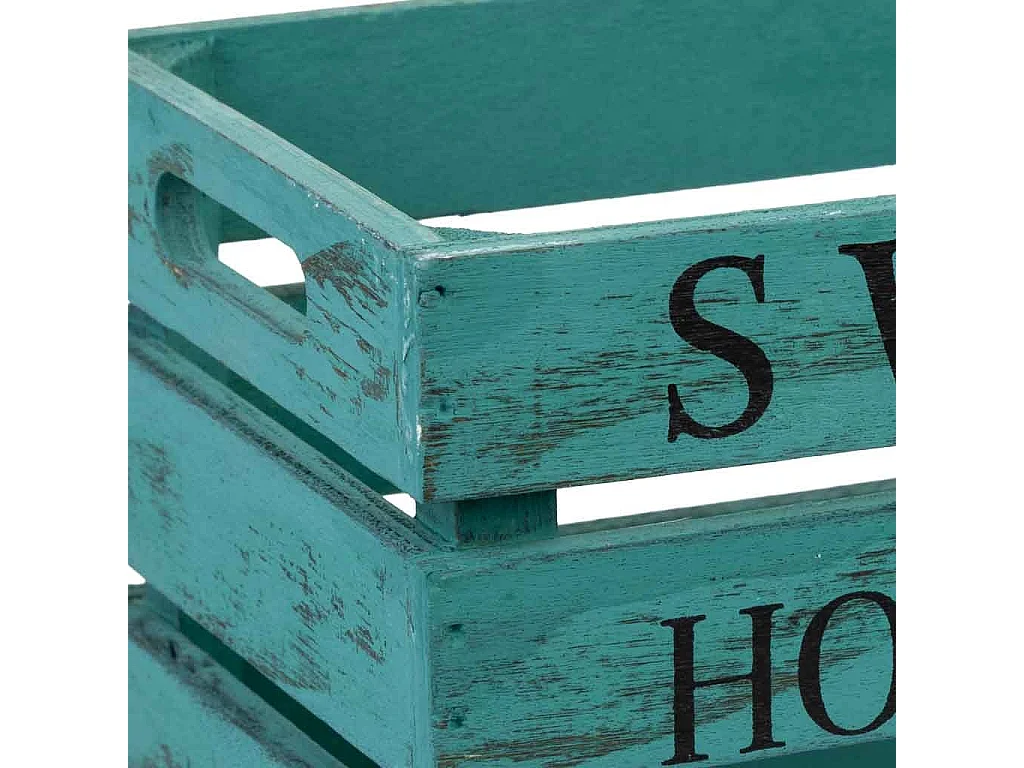 Tiroir en bois bleu 18 x 12 x 10 cm hauteur