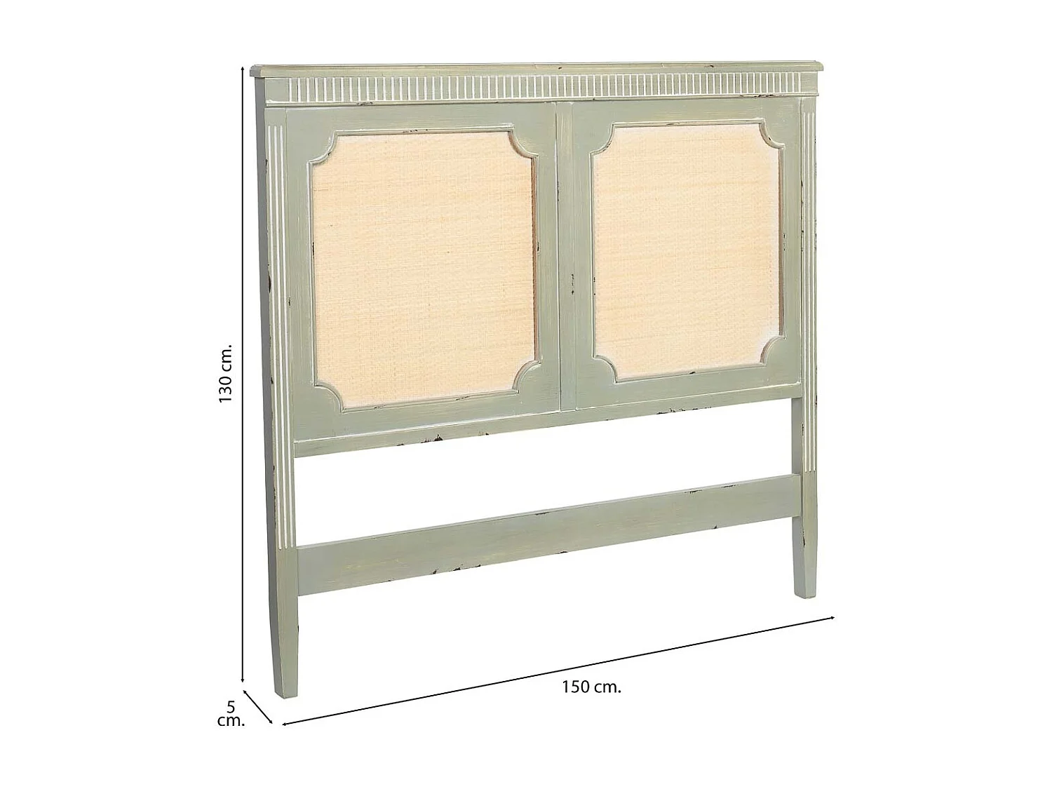 Tête de lit à lattes en bois, 150x5x130 cm