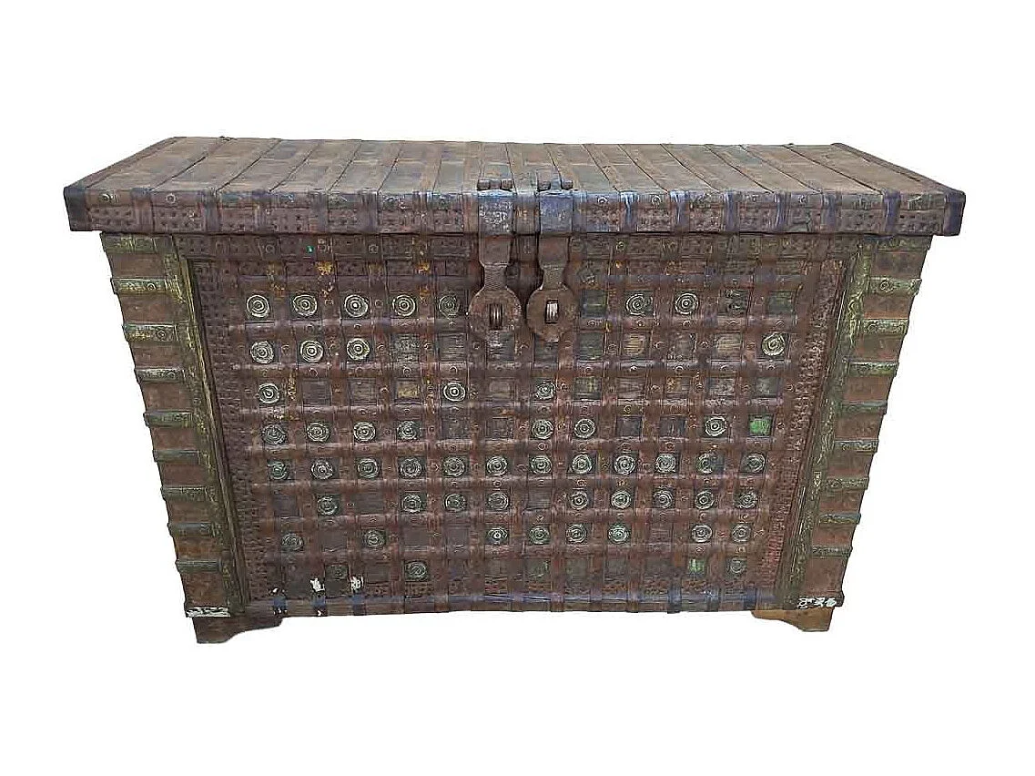 Coffre en bois fait main 136 x 46 x 96 cm (hauteur)