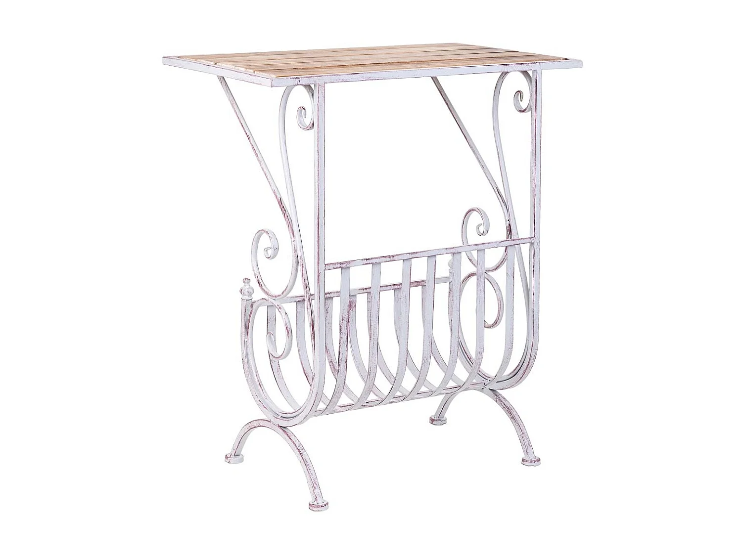 Table d'appoint blanche, 60x36x70h cm