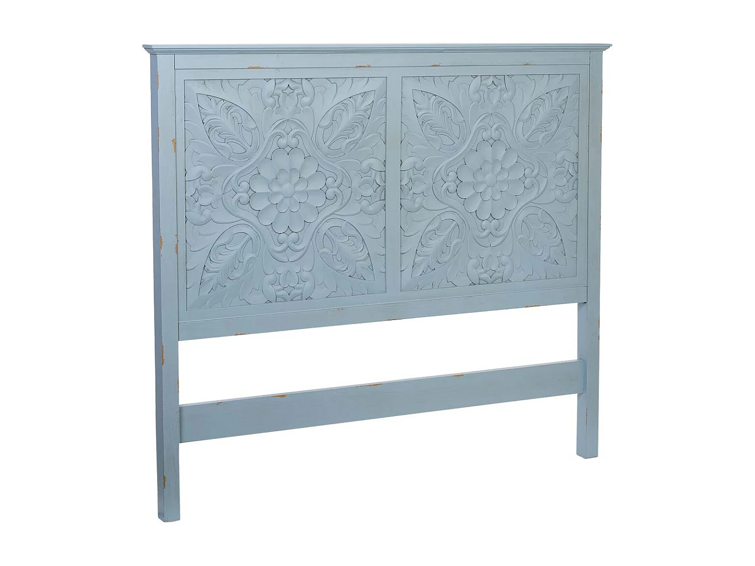 Tête de lit en bois bleu 150x7x130 cm