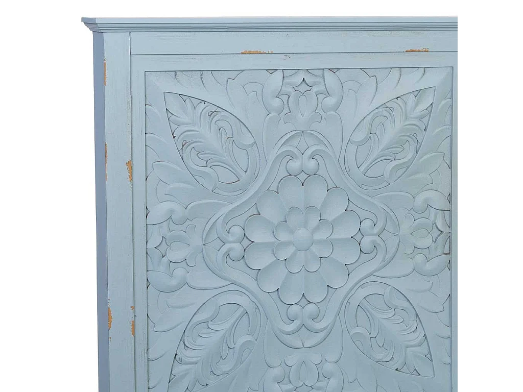 Tête de lit en bois bleu 150x7x130 cm