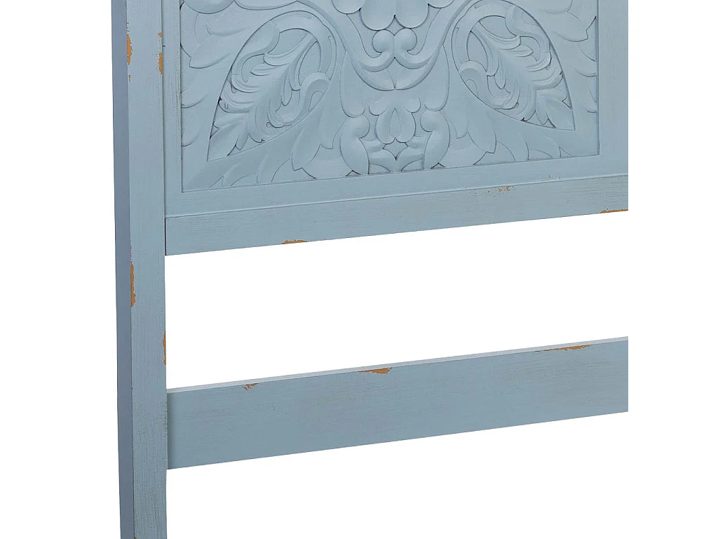 Tête de lit en bois bleu 150x7x130 cm