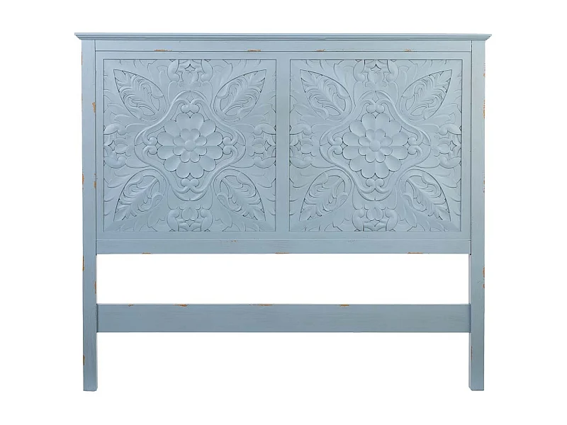 Tête de lit en bois bleu 150x7x130 cm