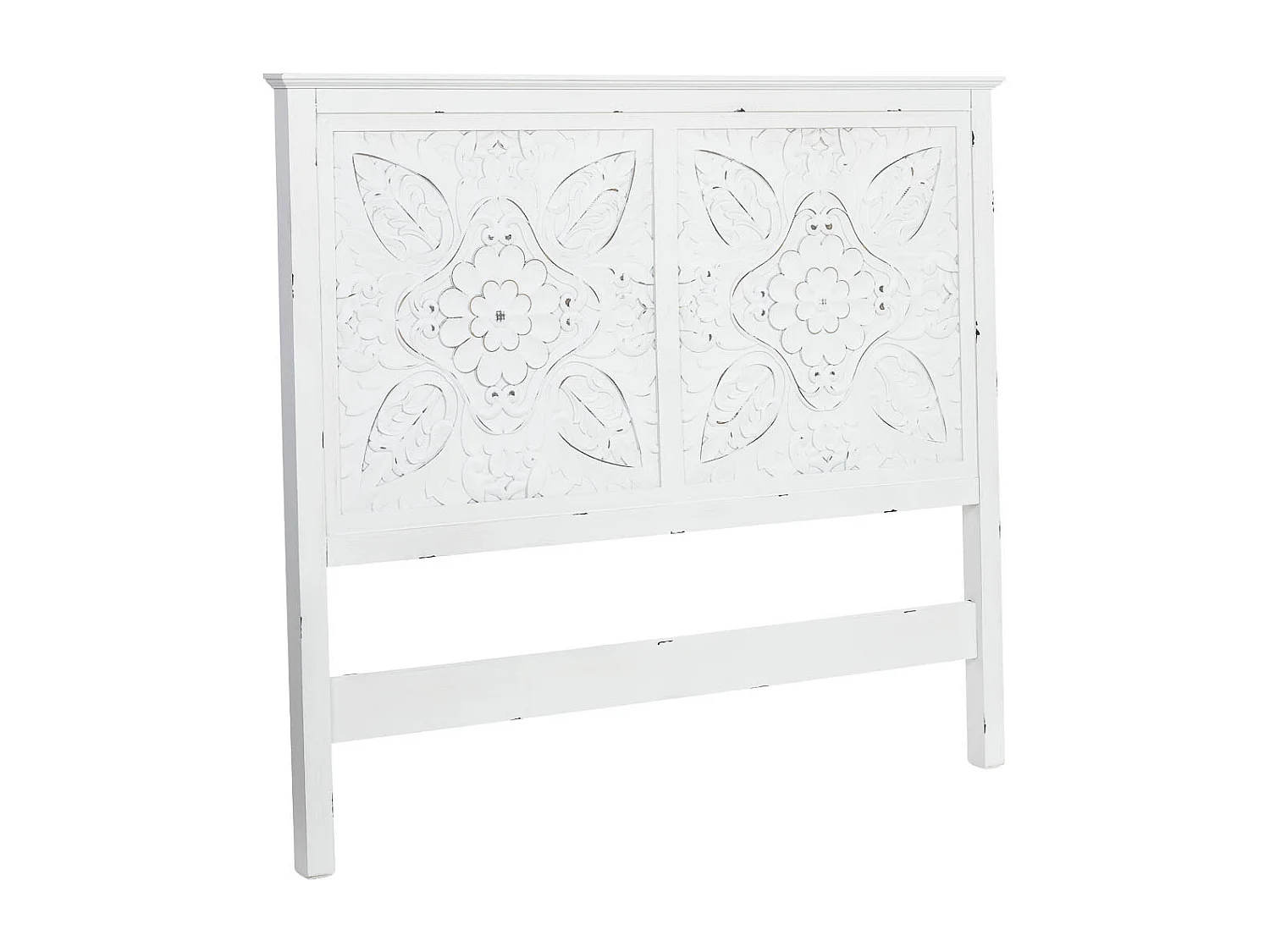 Tête de lit en bois blanc, 150x7x130 cm