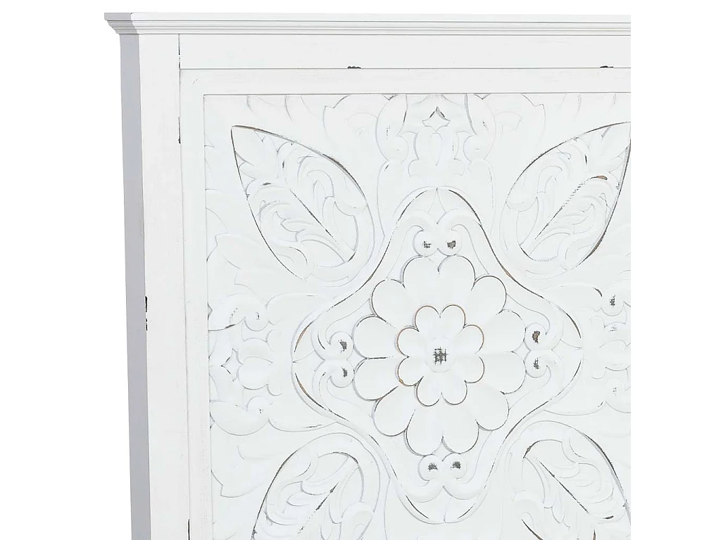 Tête de lit en bois blanc, 150x7x130 cm