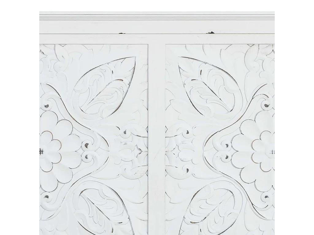 Tête de lit en bois blanc, 150x7x130 cm