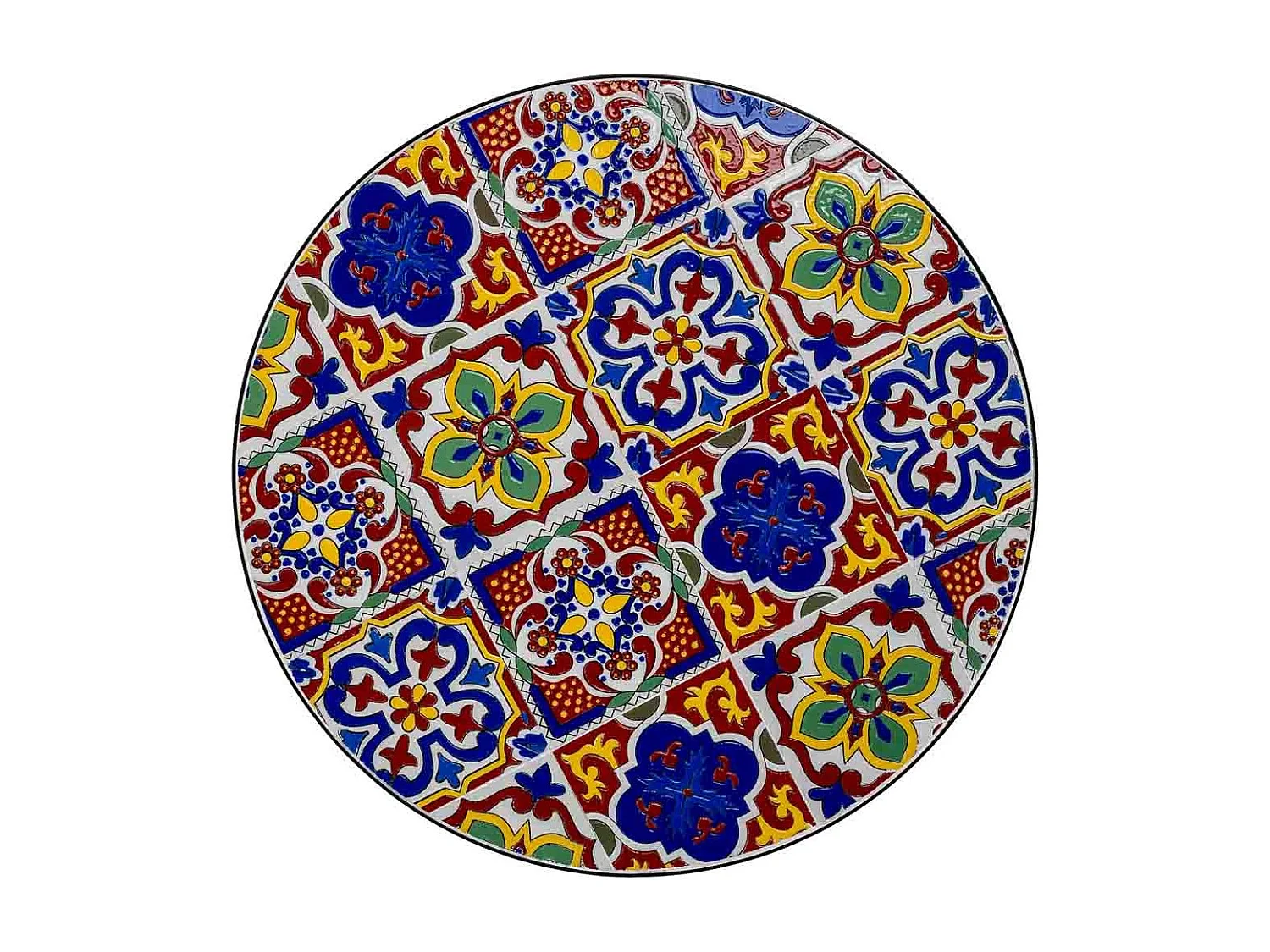 Table et 2 chaises, métal multicolore, 60 x 60 x 75 cm, 38 x 46 x 90 cm