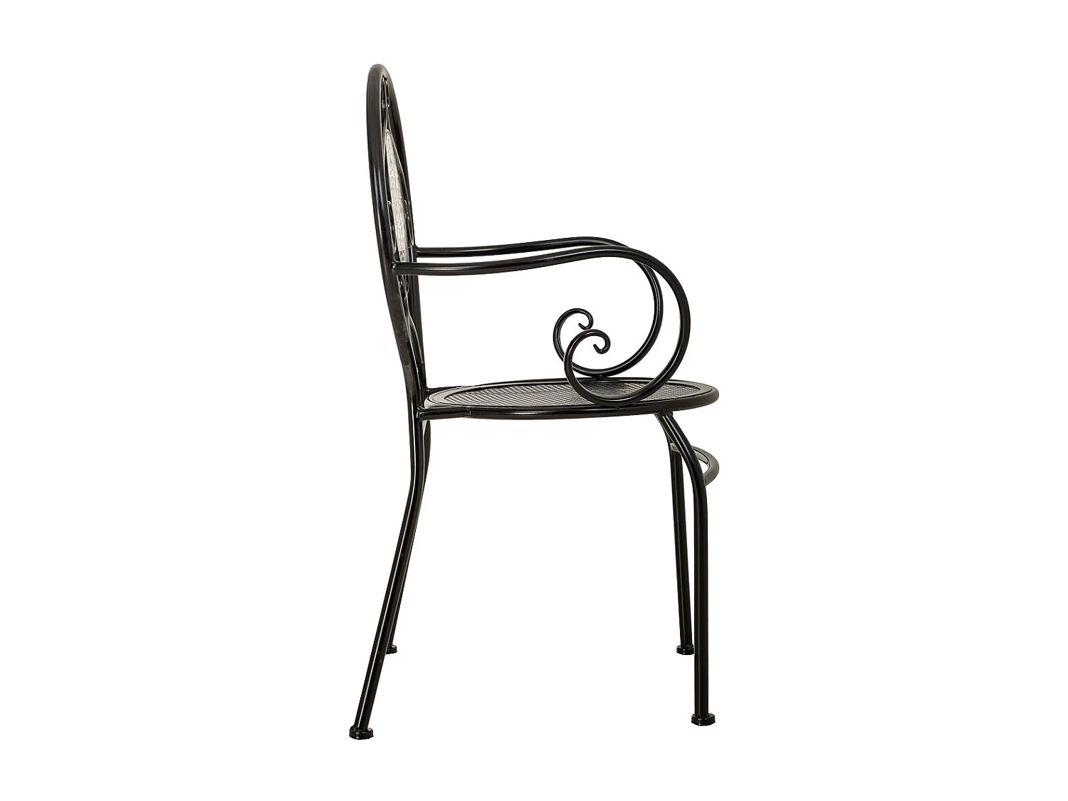 Sillon de mosaico y forja negro 58x54x88h cm