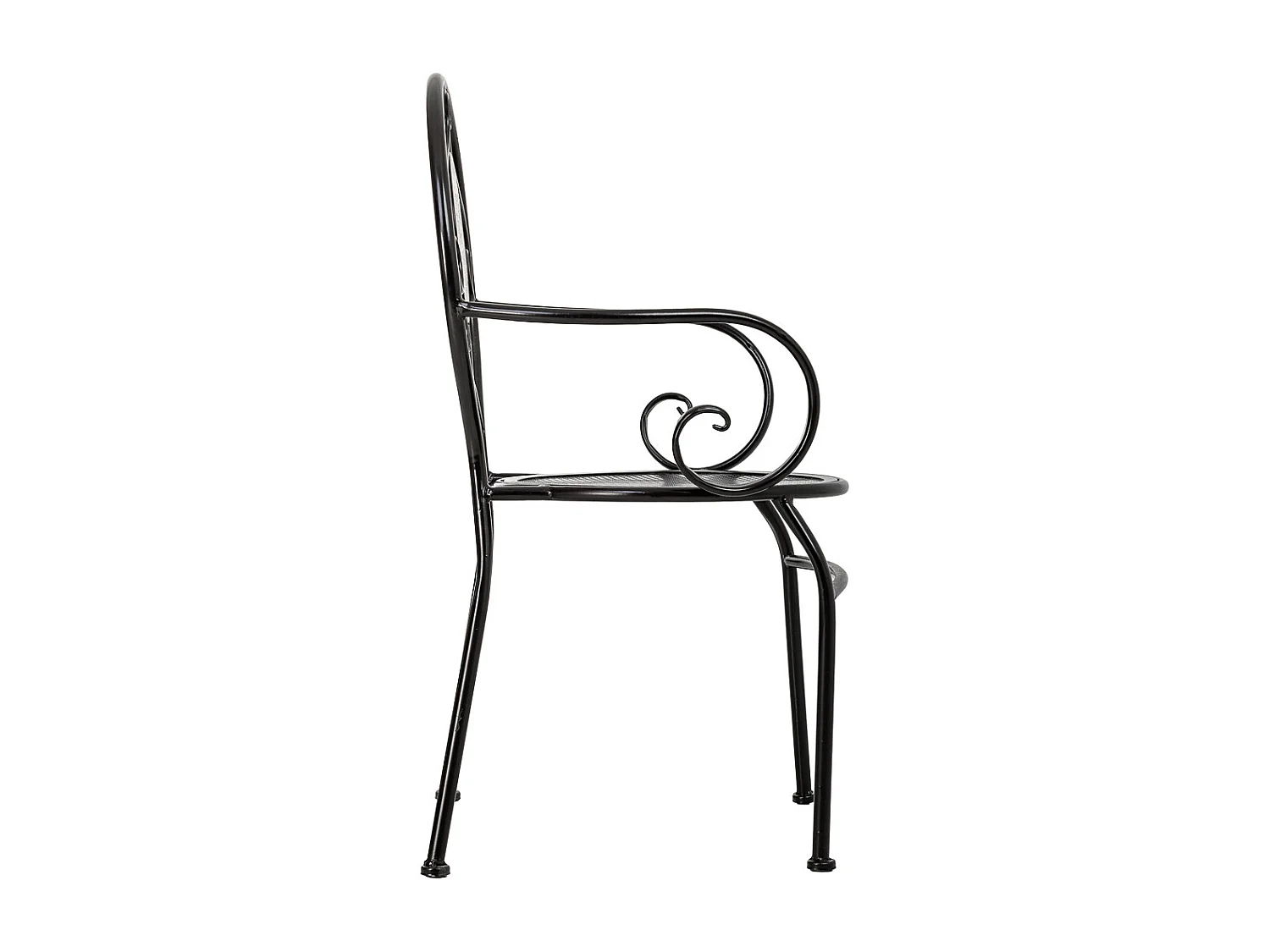 Sillón de mosaico y forja negro 58x42x88h cm