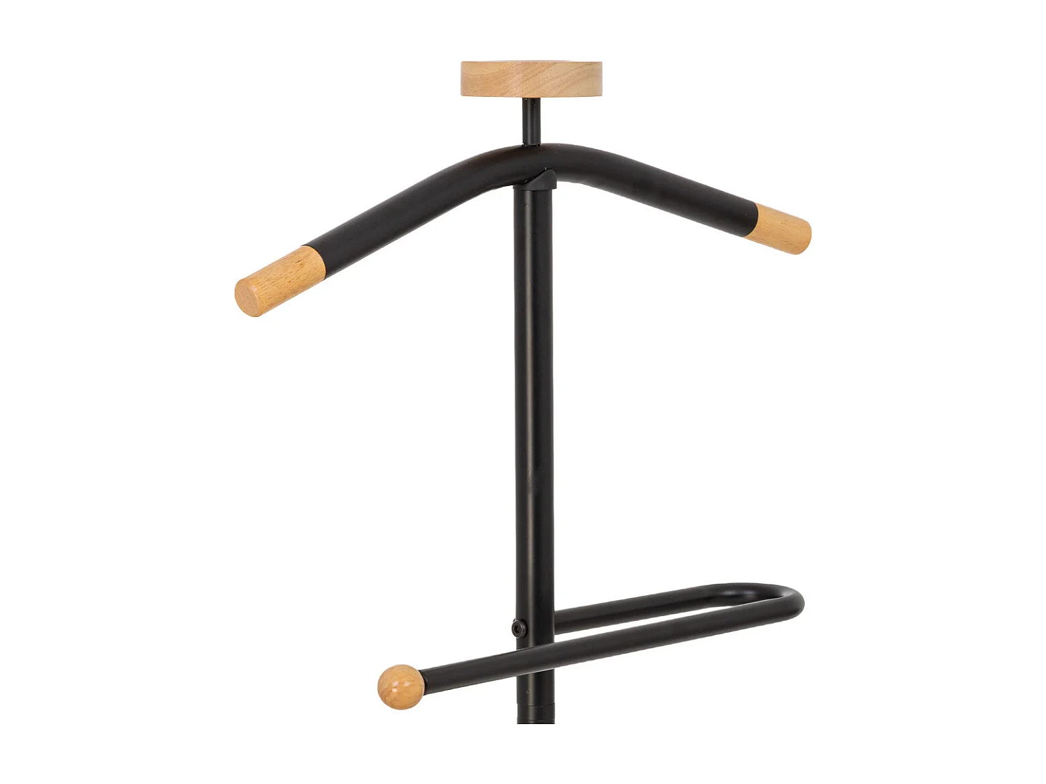 Valet de chambre en métal et bois, hauteur 120 cm