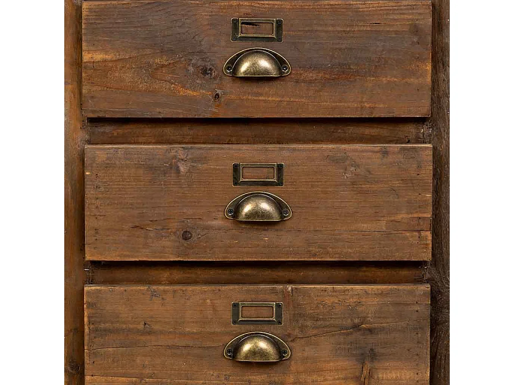 Commode en bois marron à 5 tiroirs 52 x 32 x 97 cm (hauteur)