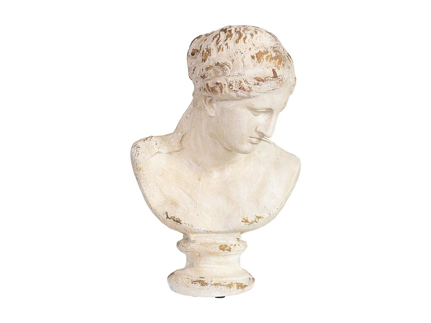 Figura decoración busto de magnesio blanco 43x34x66h cm