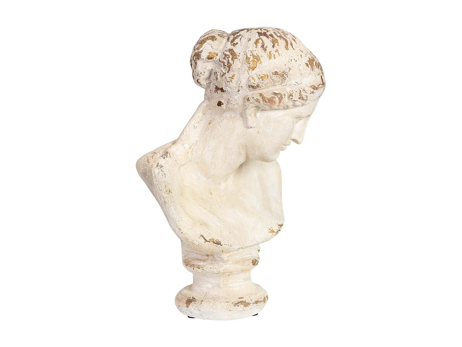 Figura decoración busto de magnesio blanco 43x34x66h cm
