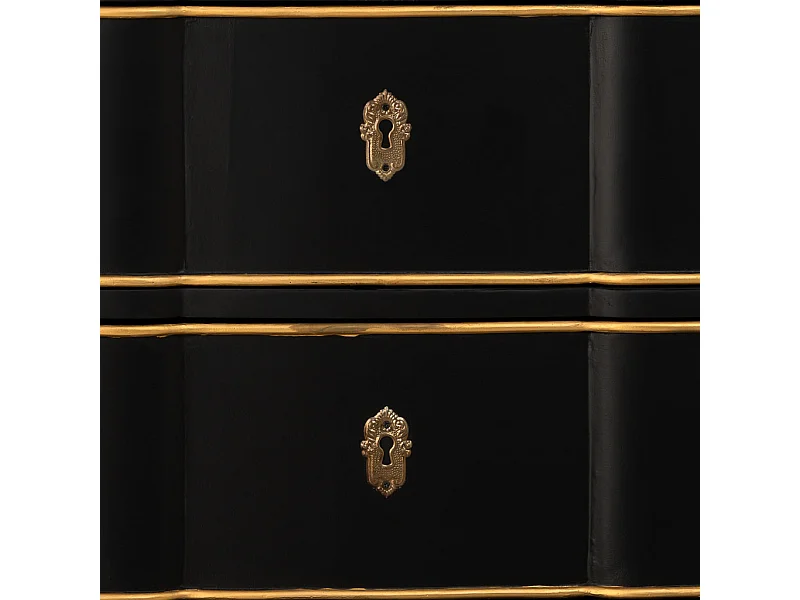 Débardeur en bois noir : 100 x 50 x 80 cm (h)