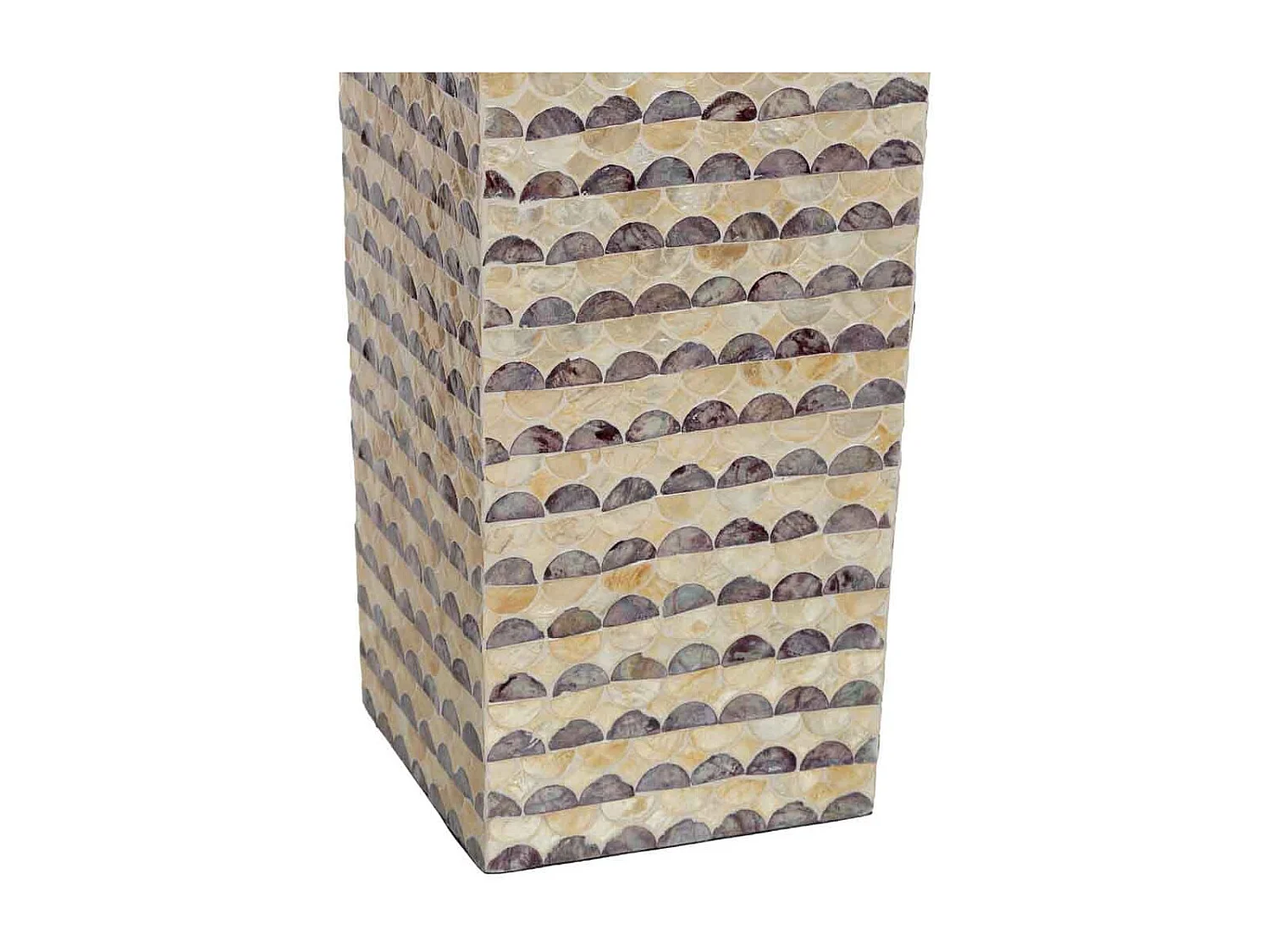 Porte-parapluie carré en bois et nacre 20 x 20 x 57 cm (hauteur)