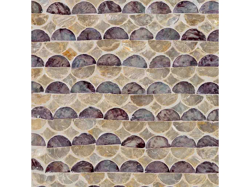 Porte-parapluie carré en bois et nacre 20 x 20 x 57 cm (hauteur)